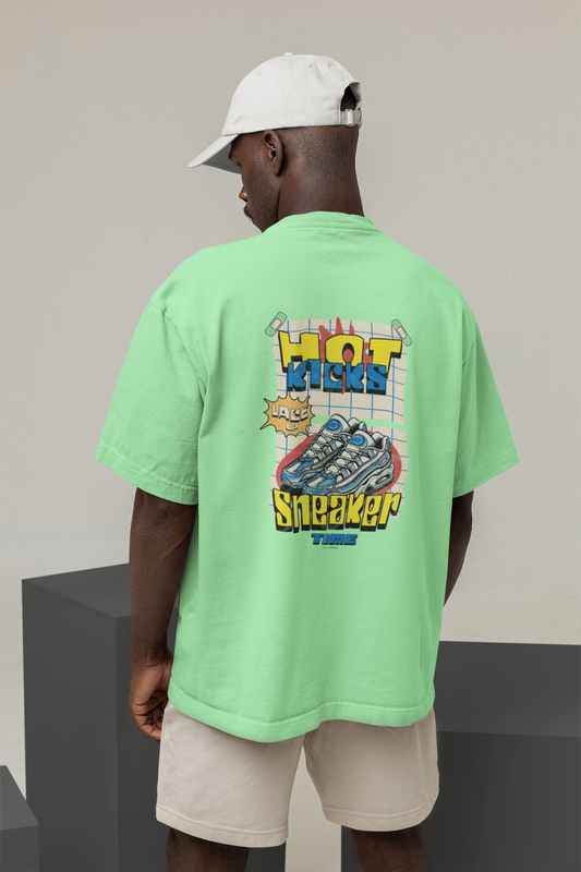 Snekers Oversized Half Sleeve T-Shirt for Men – Trendy Fit