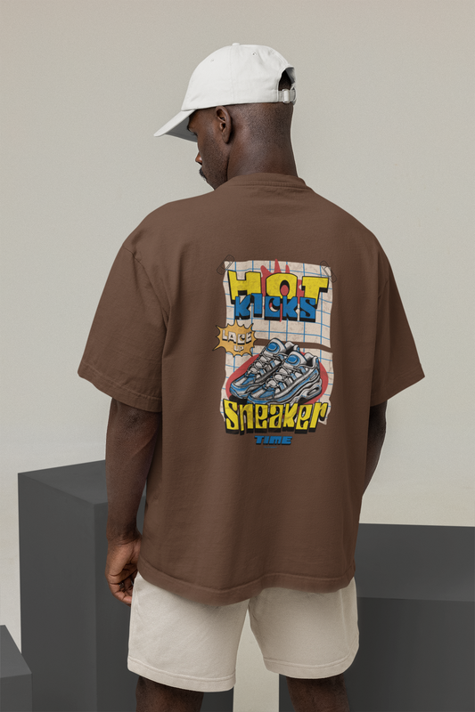 Snekers Oversized Half Sleeve T-Shirt for Men – Trendy Fit
