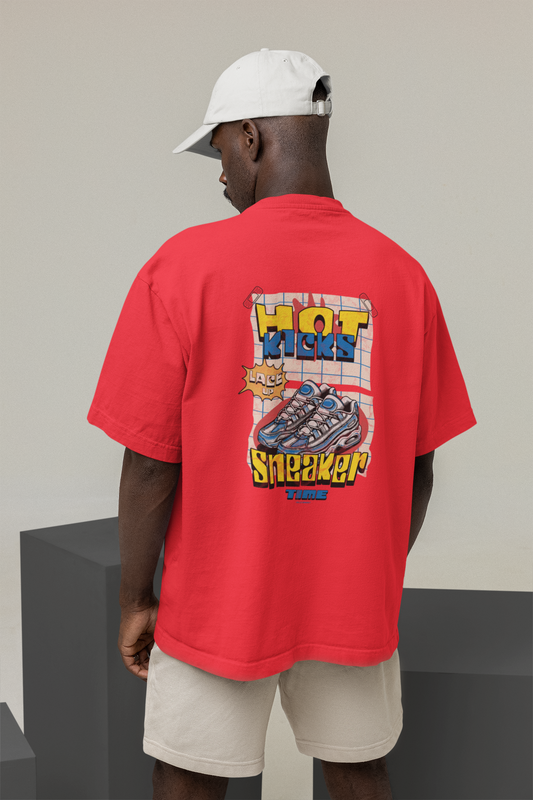 Snekers Oversized Half Sleeve T-Shirt for Men – Trendy Fit
