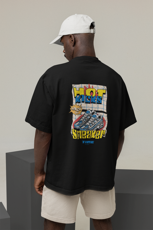 Snekers Oversized Half Sleeve T-Shirt for Men – Trendy Fit