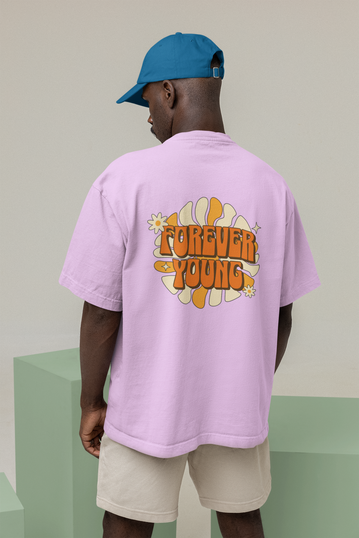 Forever Young Unisex Oversized Tee – Lavender Streetwear