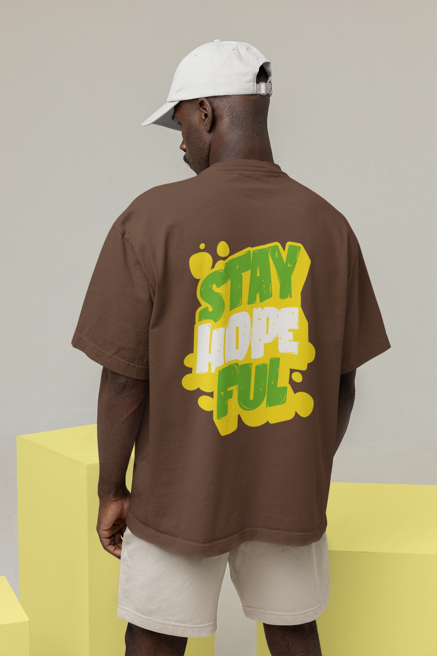 Hopeful Unisex Brown Oversized T-Shirt