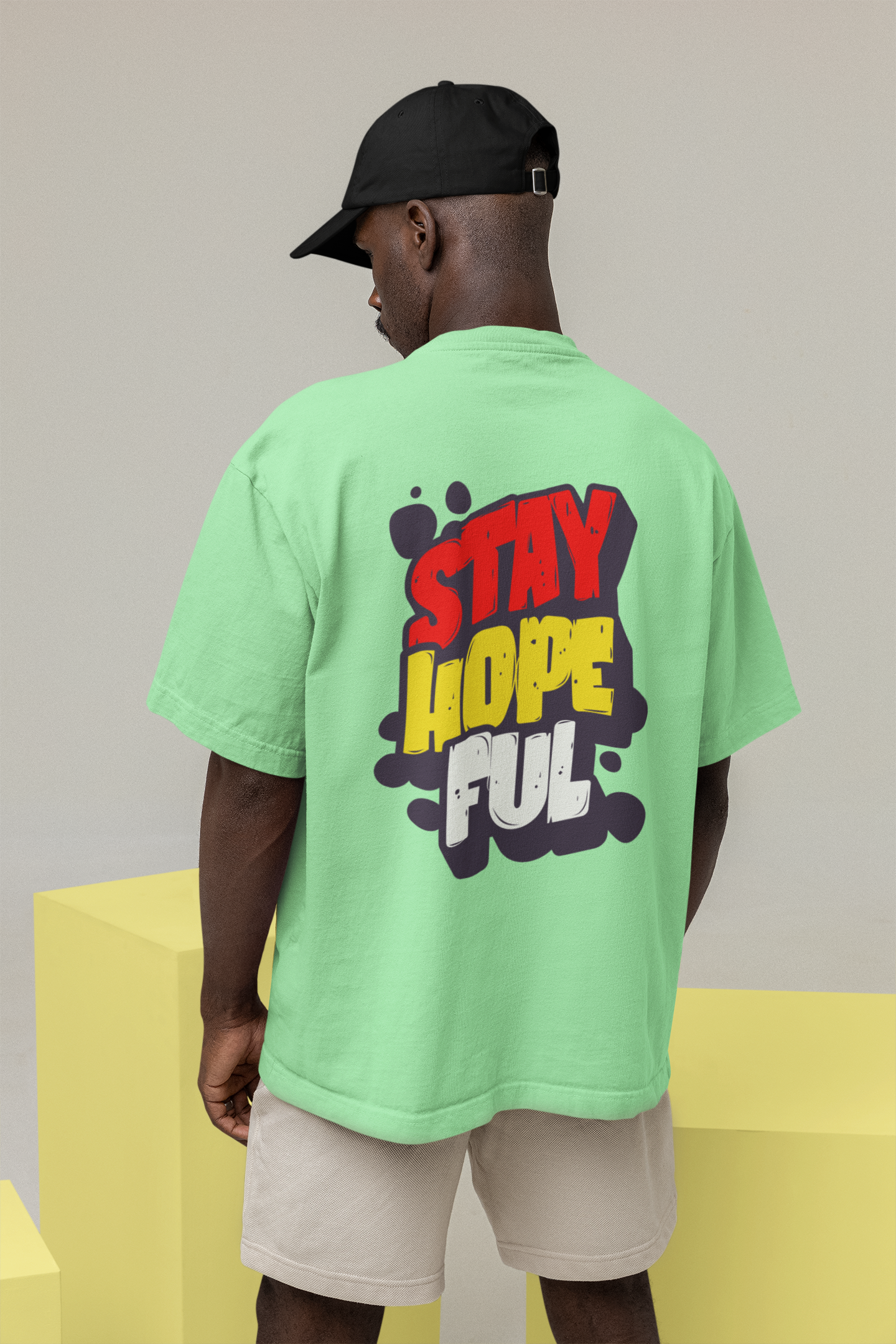Hopeful Unisex Saga Green Oversized T-Shirt | Comfortable & Stylish