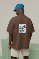 Good Day Unisex Brown Oversized T-Shirt