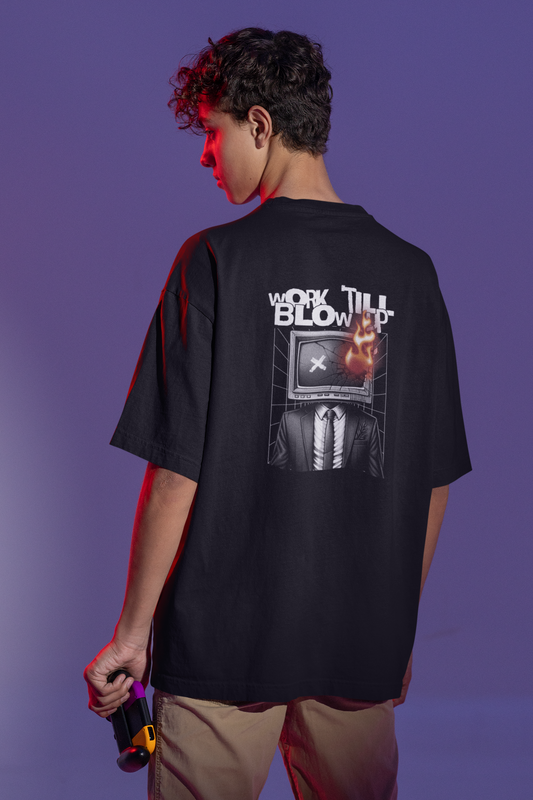 Old Era Unisex Black Oversized T-Shirt Classic Timeless Style.
