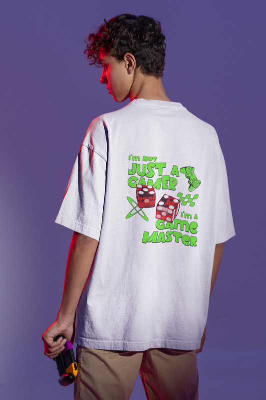 Game master unisex white oversized t-shirt