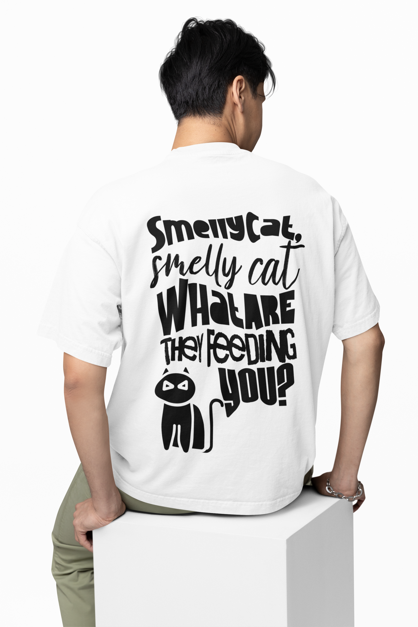 Smelly Cat Oversized T-Shirt for Funny Streetwear Style Now