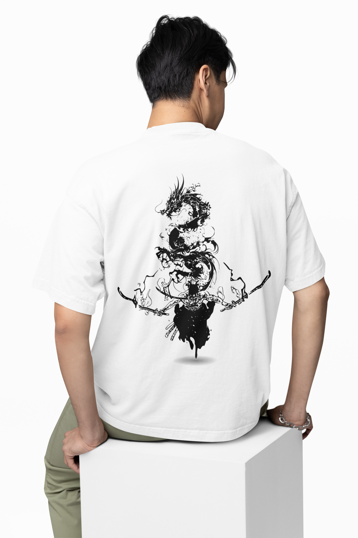 Samurai Dragon Spirit Oversized T-Shirt