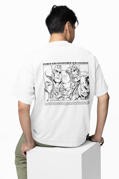 Marvel Characters Oversized T-Shirt – Bold Graphic Streetwear