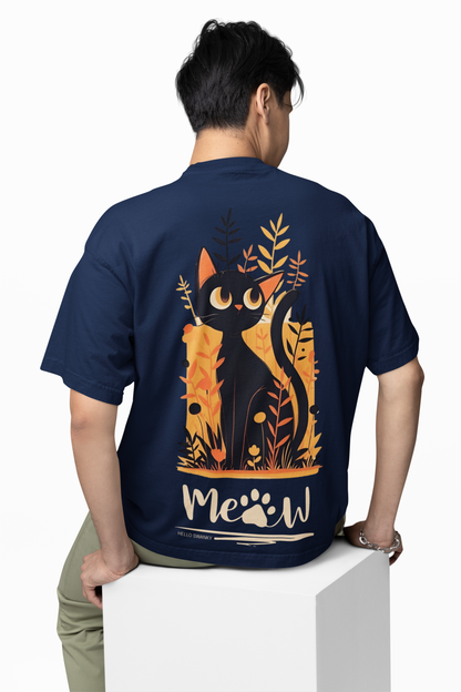 Black Cat Oversized T-Shirt
