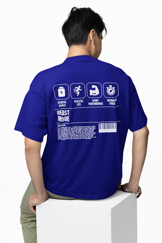 Beast Mode Oversized T-Shirt Bold & Comfortable Workout Tee