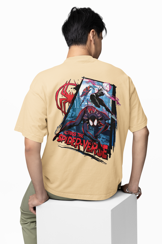 Across The Spider-Verse Oversized T-Shirts Multiverse Hero