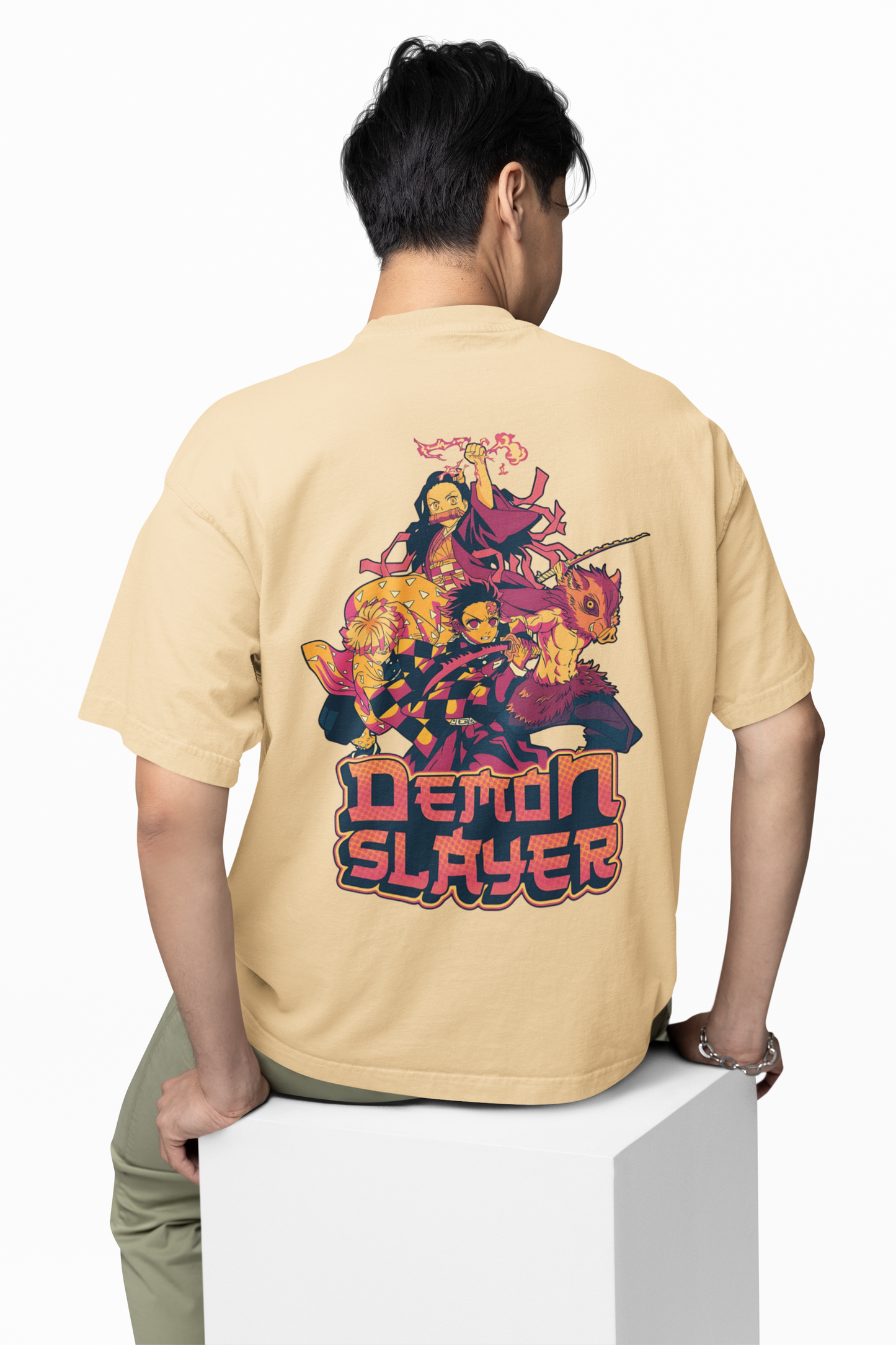 Tanijro Friends Oversized T-Shirts Anime Streetwear Designs