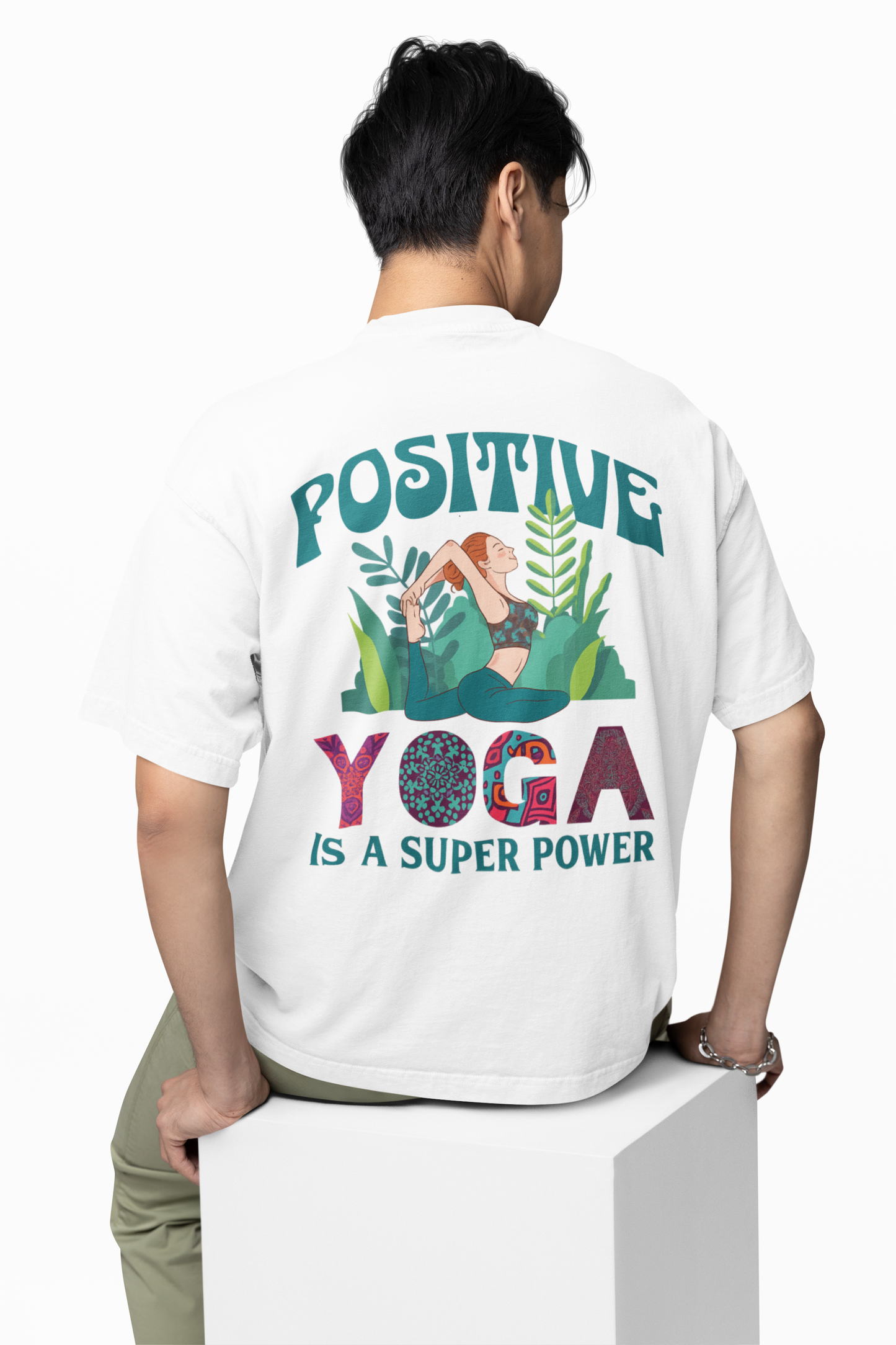 Positive Yoga Oversized T-Shirt for Relaxed Casual Style