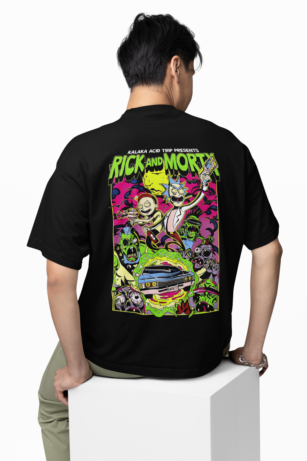 Rick Morty Acid Trip Oversized T-Shirts