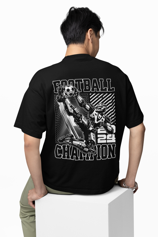 Football Champion Oversized T-Shirt Daily Wear Sports Tee