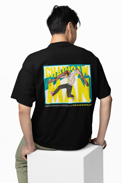Buy Chainsaw Man Oversized T-Shirt Denji Anime Streetwear Tee