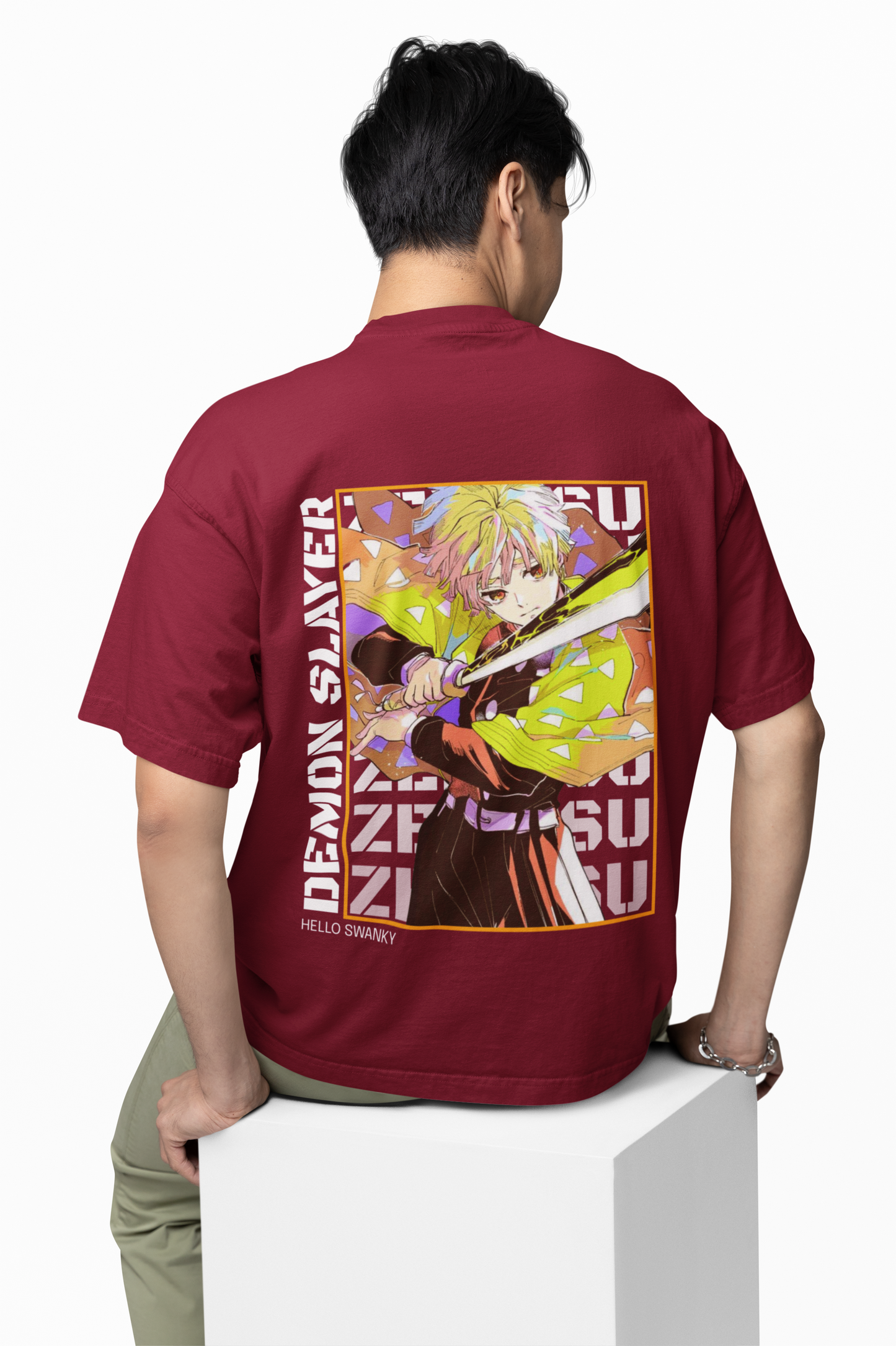 Demon Slayer Oversized T-Shirt Embrace Breath of the Sun Style.