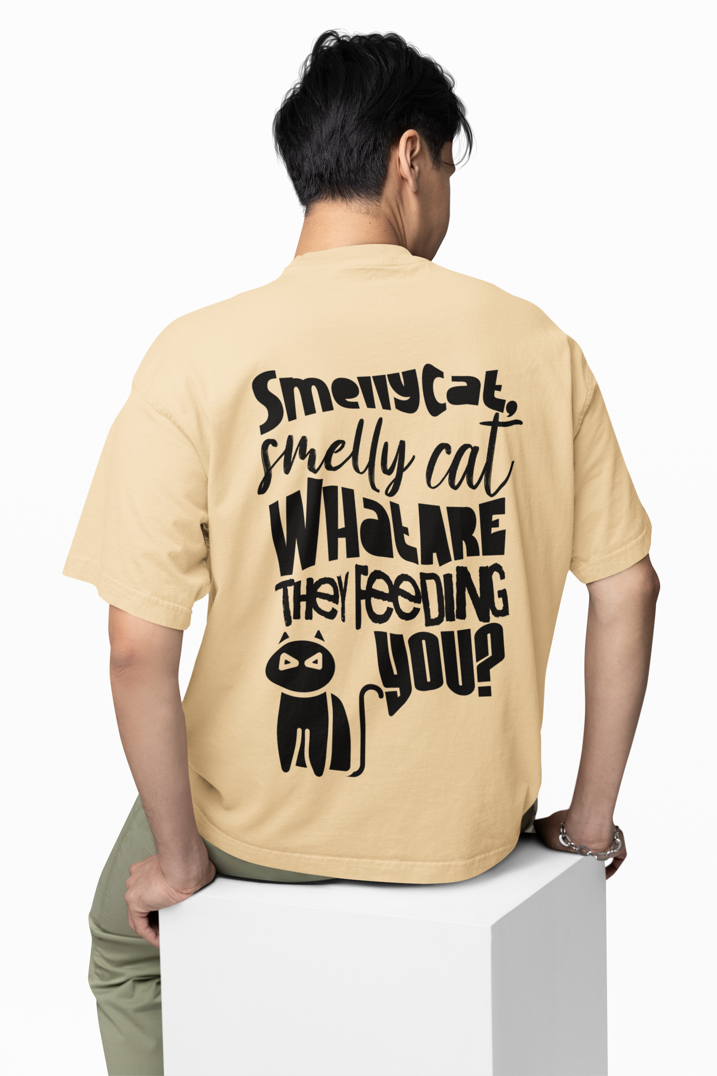 Smelly Cat Oversized T-Shirt for Funny Streetwear Style Now