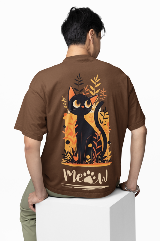 Black Cat Oversized T-Shirt
