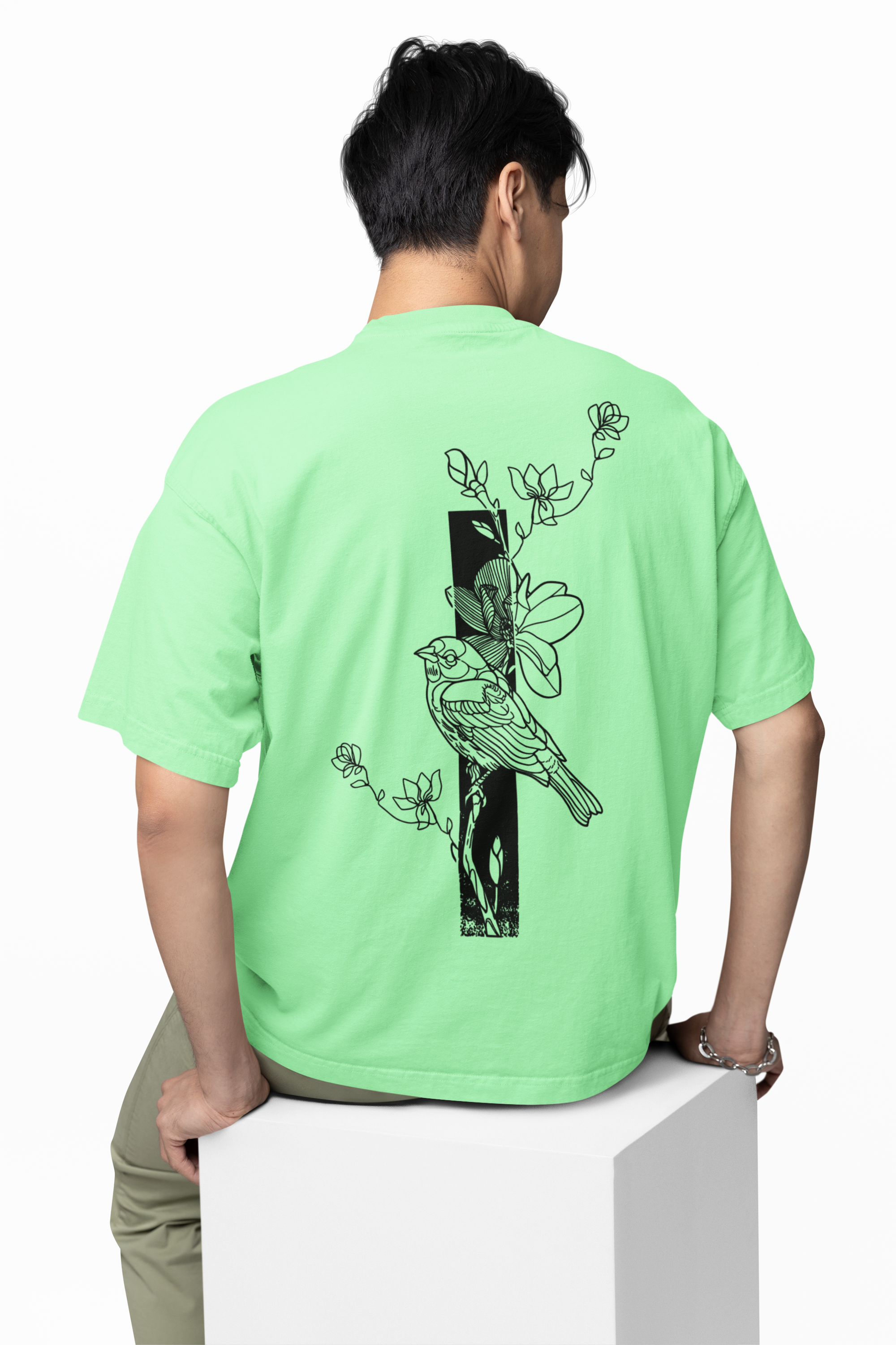 Harmony Of Bird Oversized T-Shirt