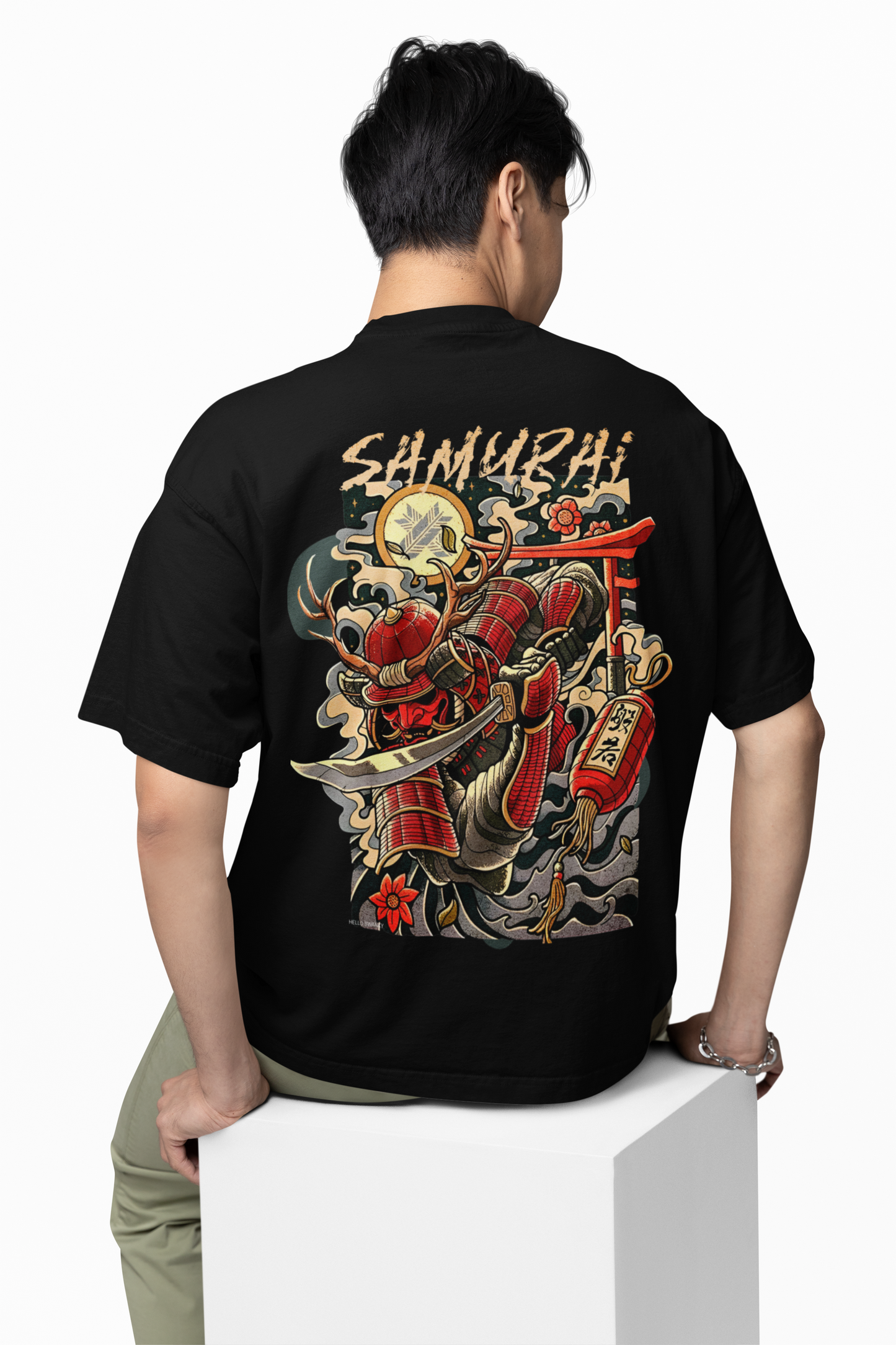 Samurai Oversized T-Shirt for Bold Warrior Streetwear Style