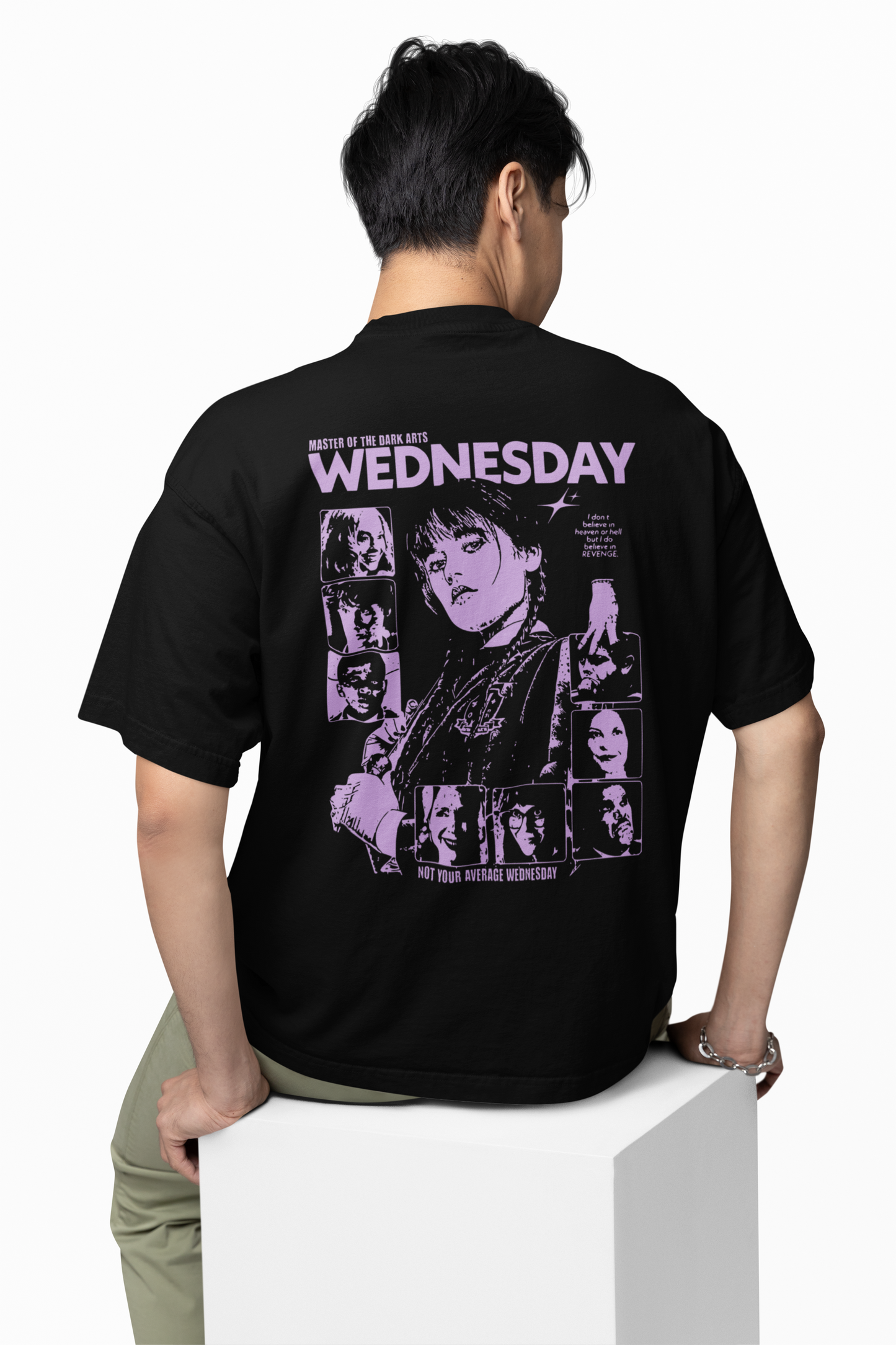 Witchy Wednesday Black Oversized T-Shirt for Casual Fashion