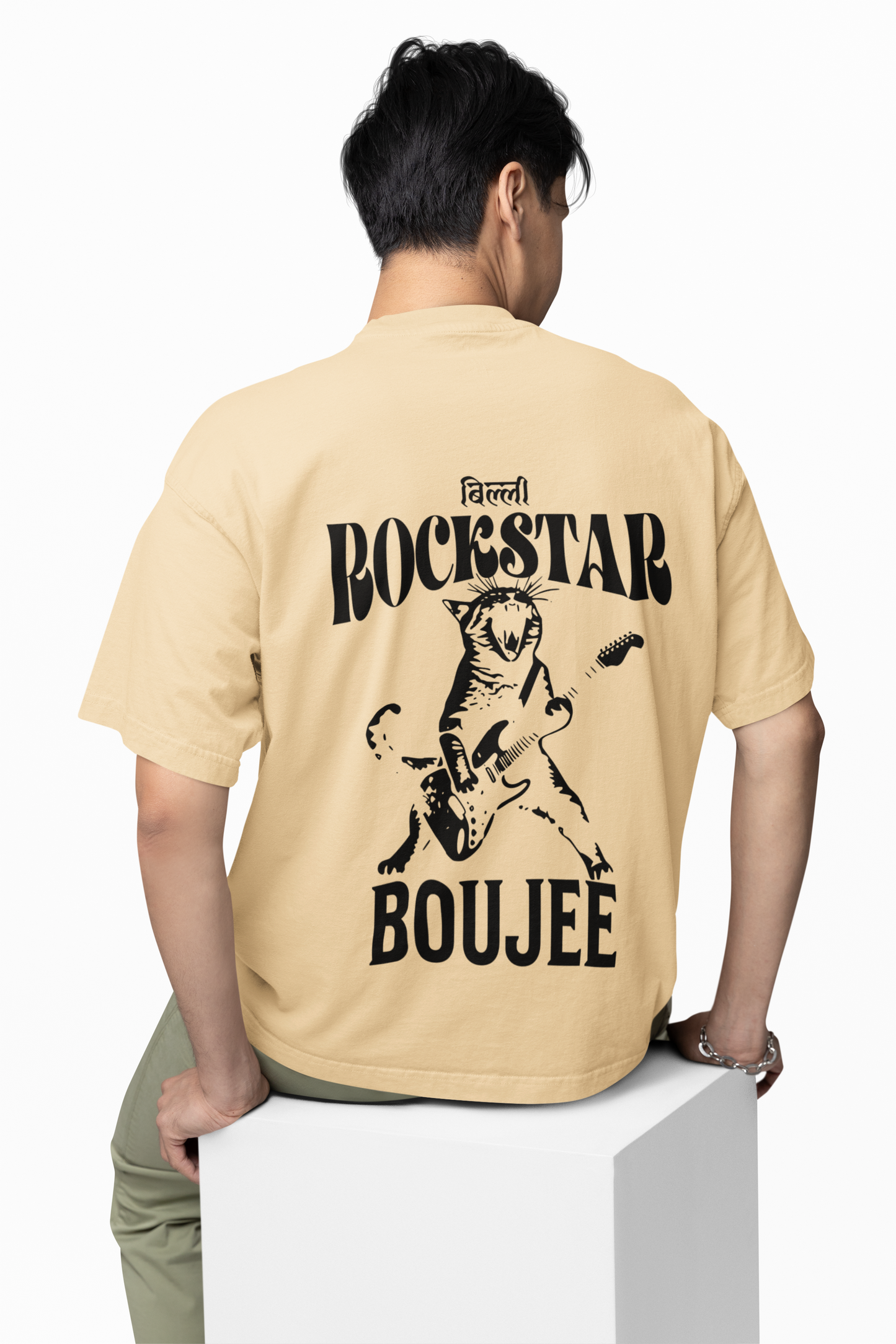 Rockstar Cat Oversized T-Shirt