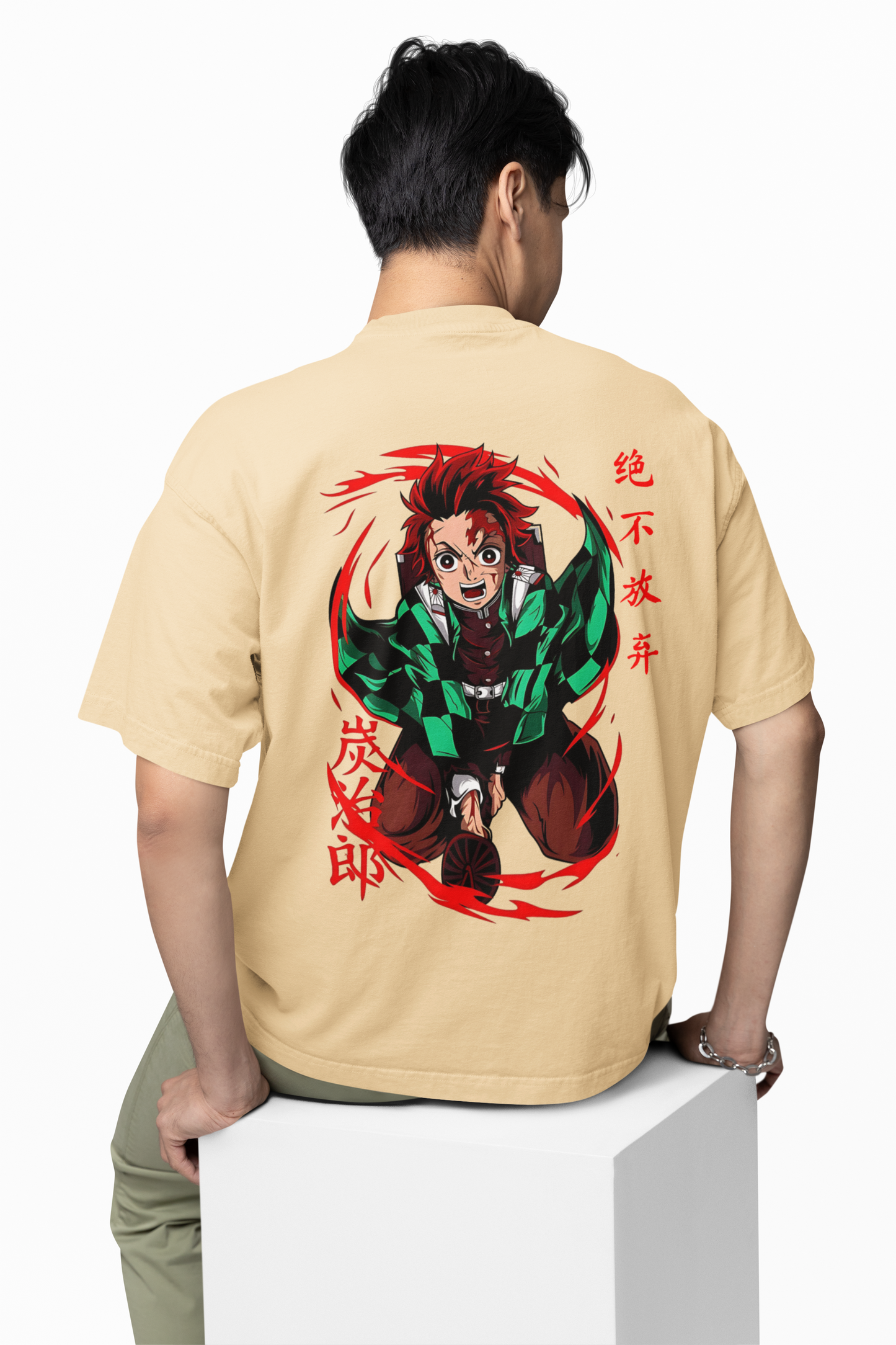 Tanjiro Kamado Oversized T-Shirts Anime Streetwear Tee