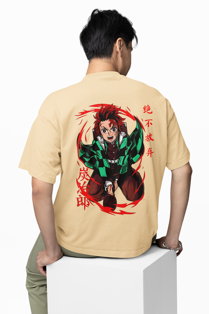 Tanjiro Kamado Oversized T-Shirts Anime Streetwear Tee