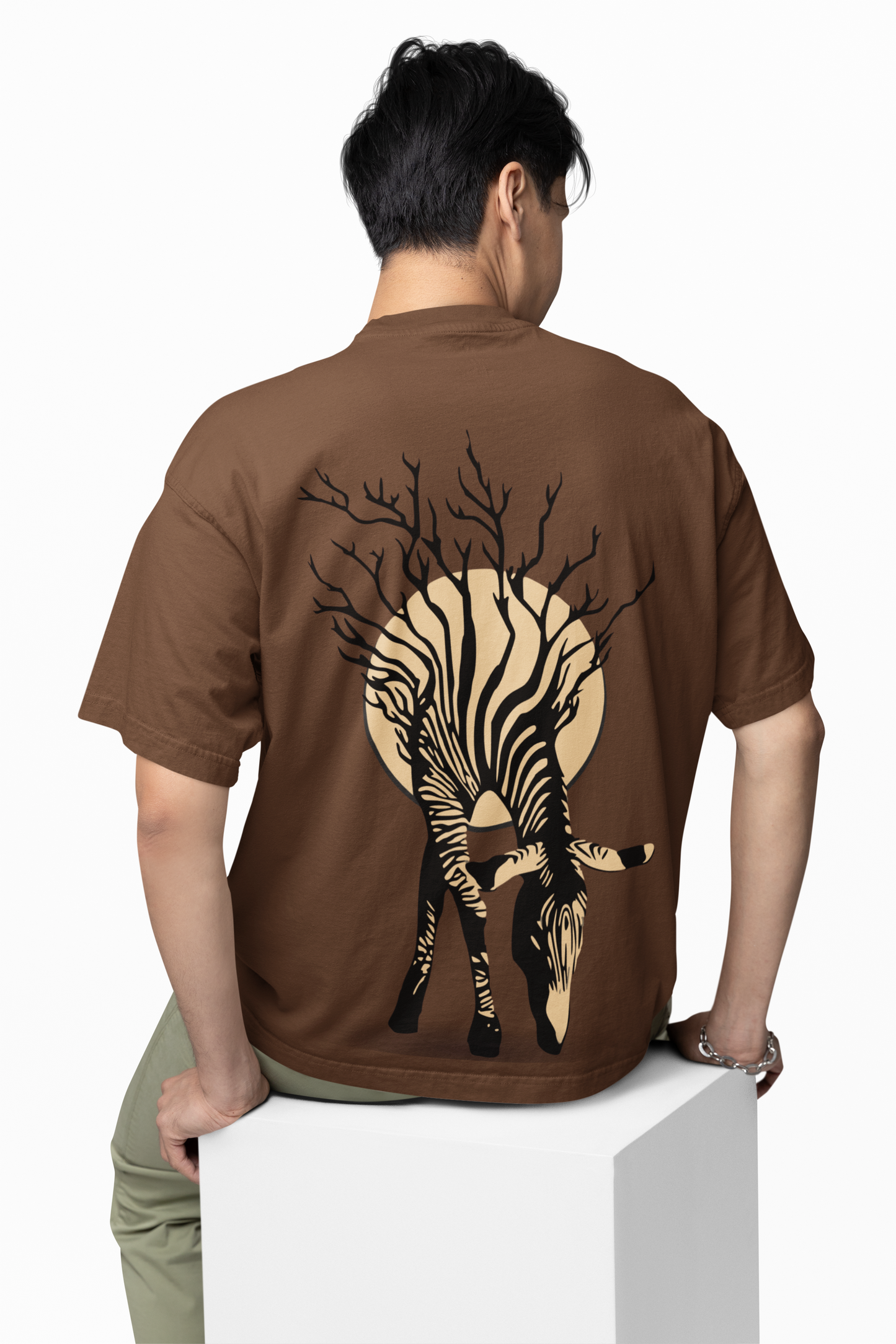 Zebra Tree Oversized T-Shirt