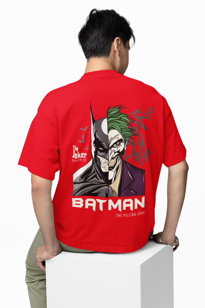 Dark Knight vs Joker Face Oversized T-shirt Comfortable Wear