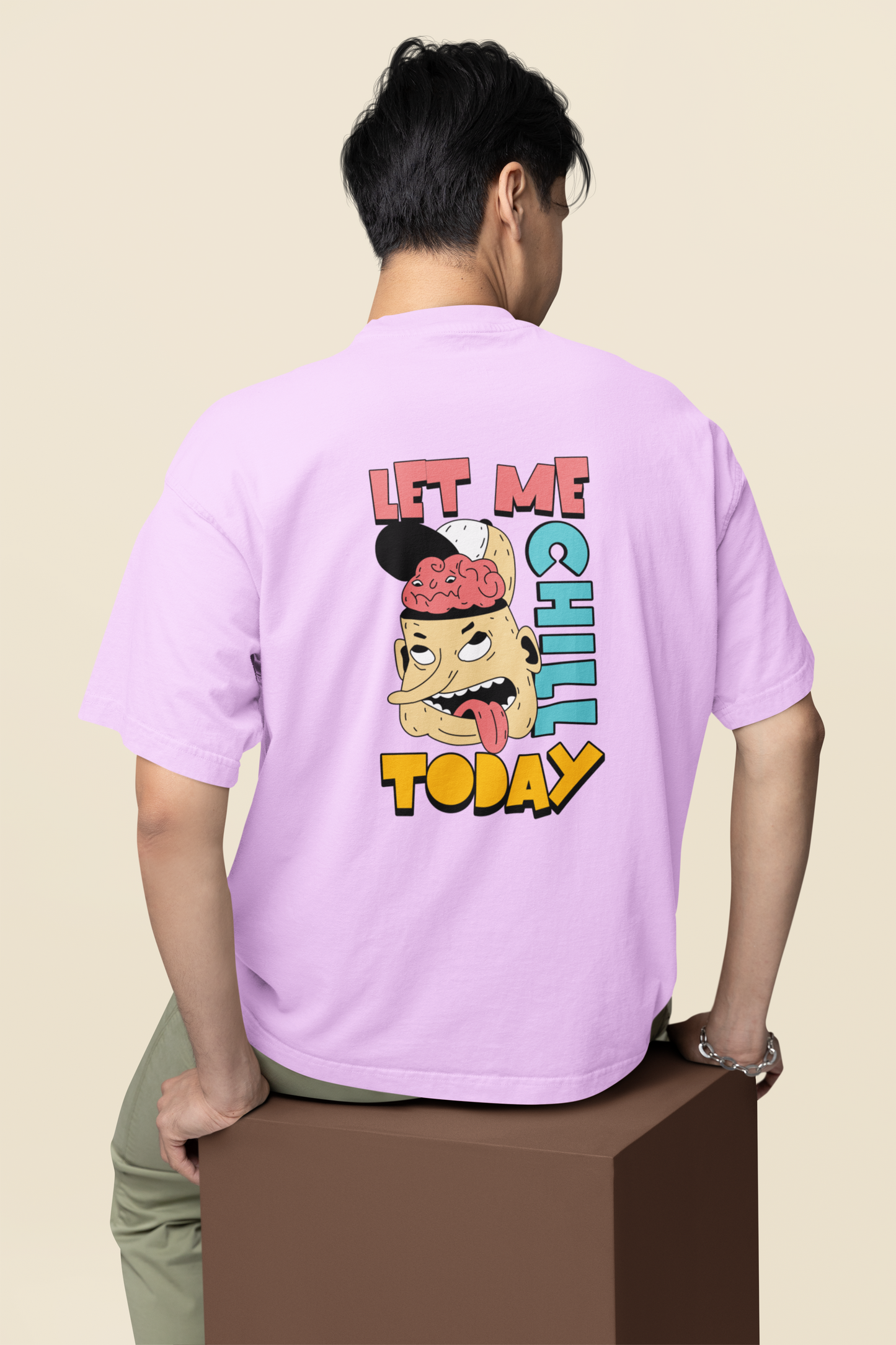 Let Me Chill Unisex Lavender Oversized T-Shirt