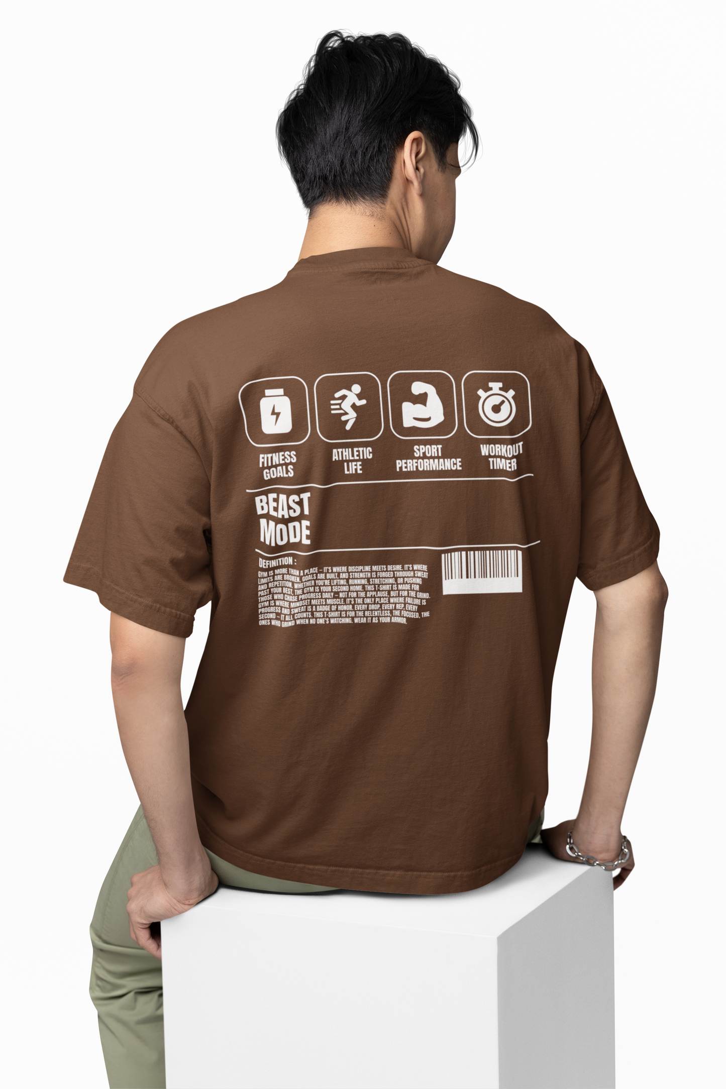 Beast Mode Oversized T-Shirt Bold & Comfortable Workout Tee
