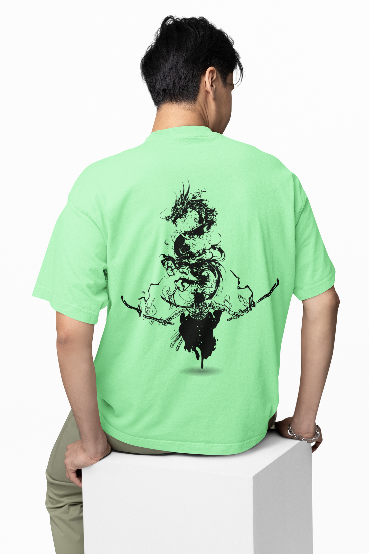 Samurai Dragon Spirit Oversized T-Shirt