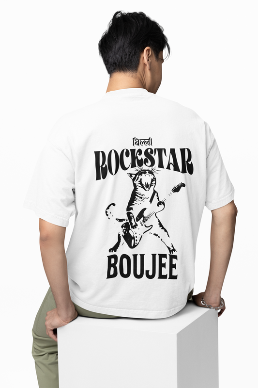 Rockstar Cat Oversized T-Shirt