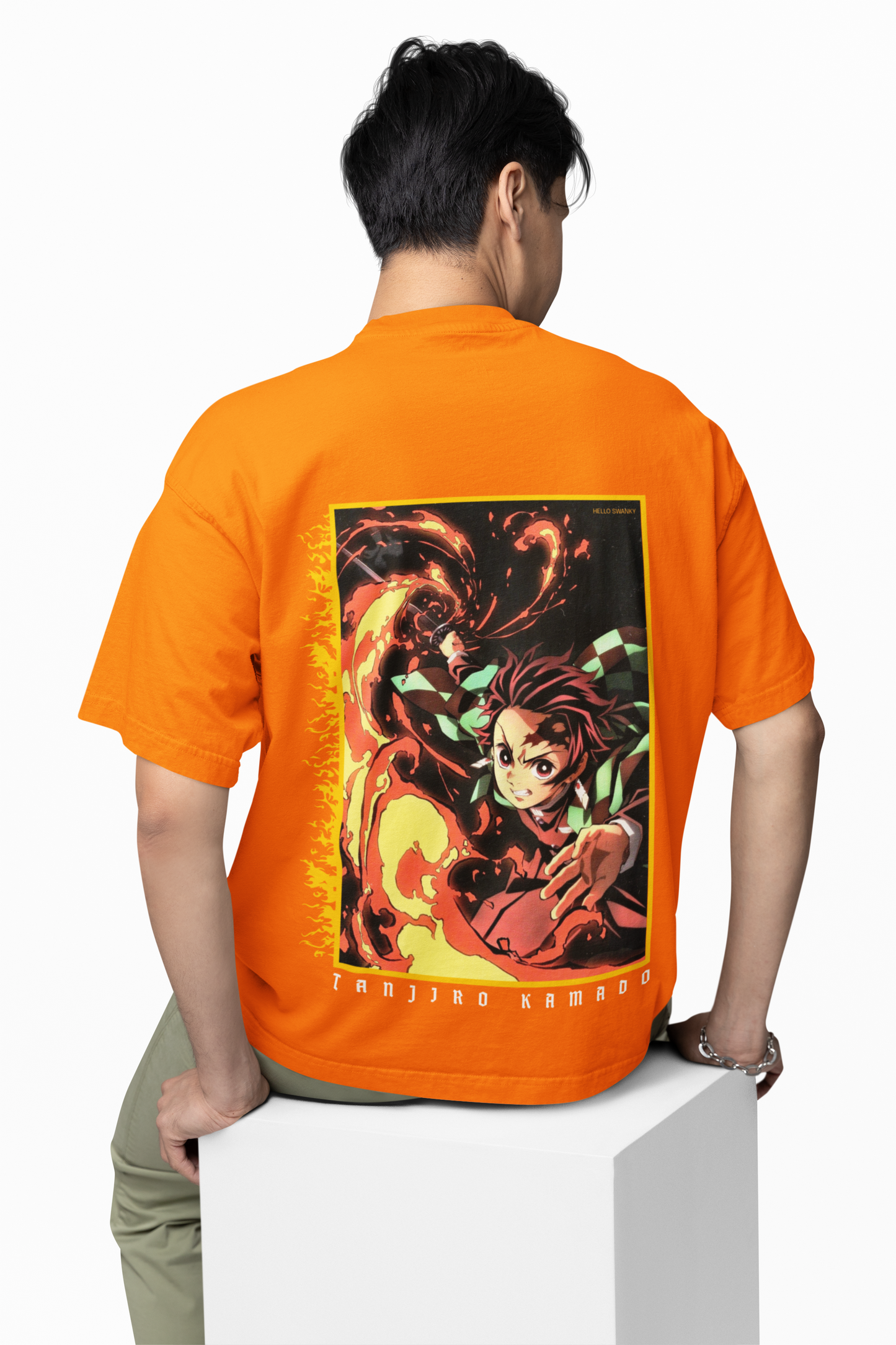 Kimetsu Oversized T-Shirt Trendy Casual Cotton Graphic Tee