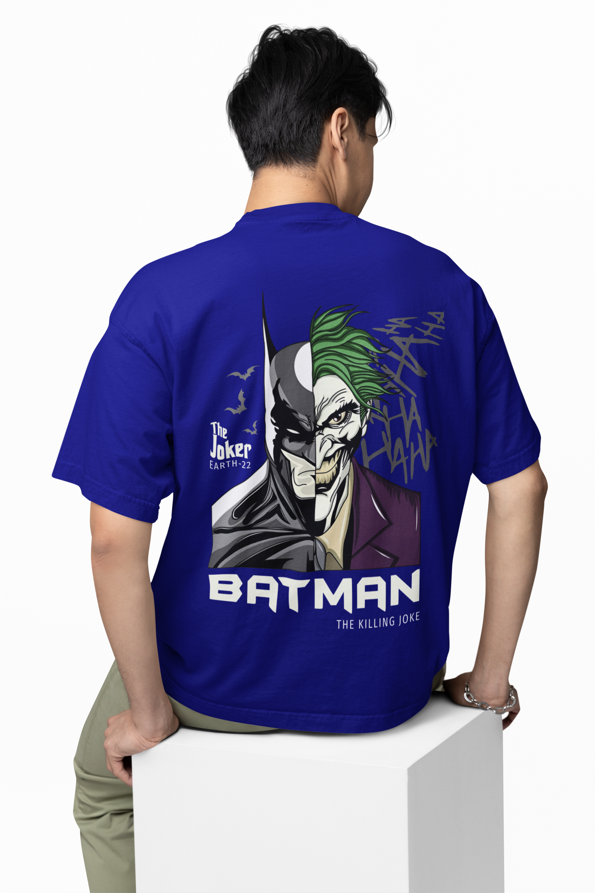 Dark Knight vs Joker Face Oversized  T-shirt
