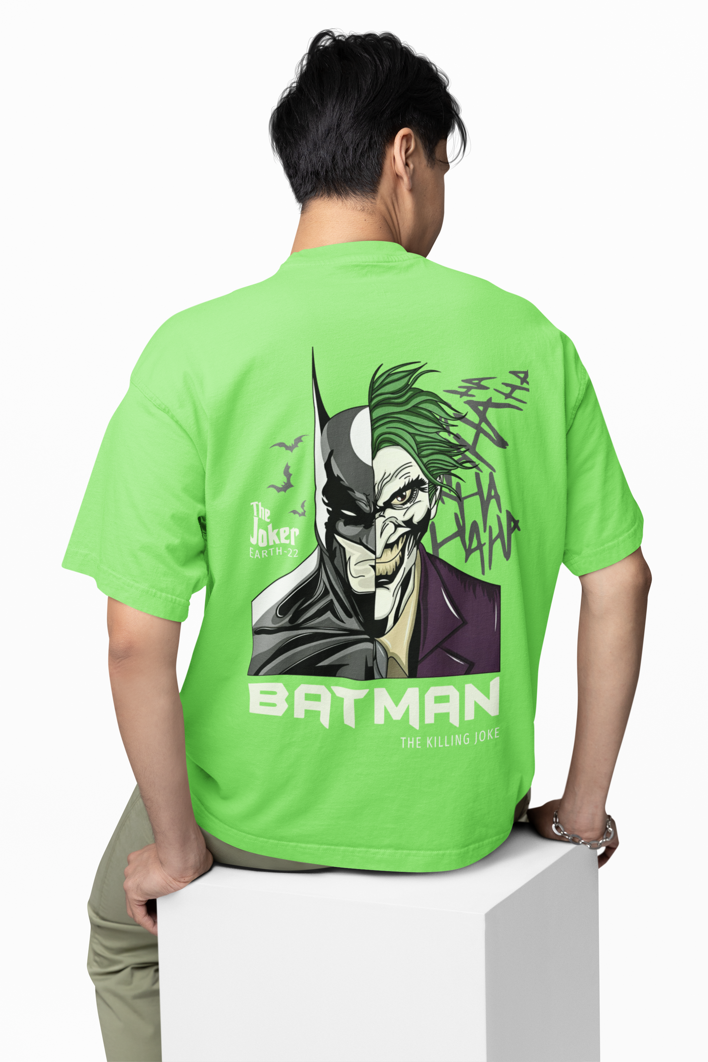 Dark Knight vs Joker Face Oversized T-shirt Comfortable Wear