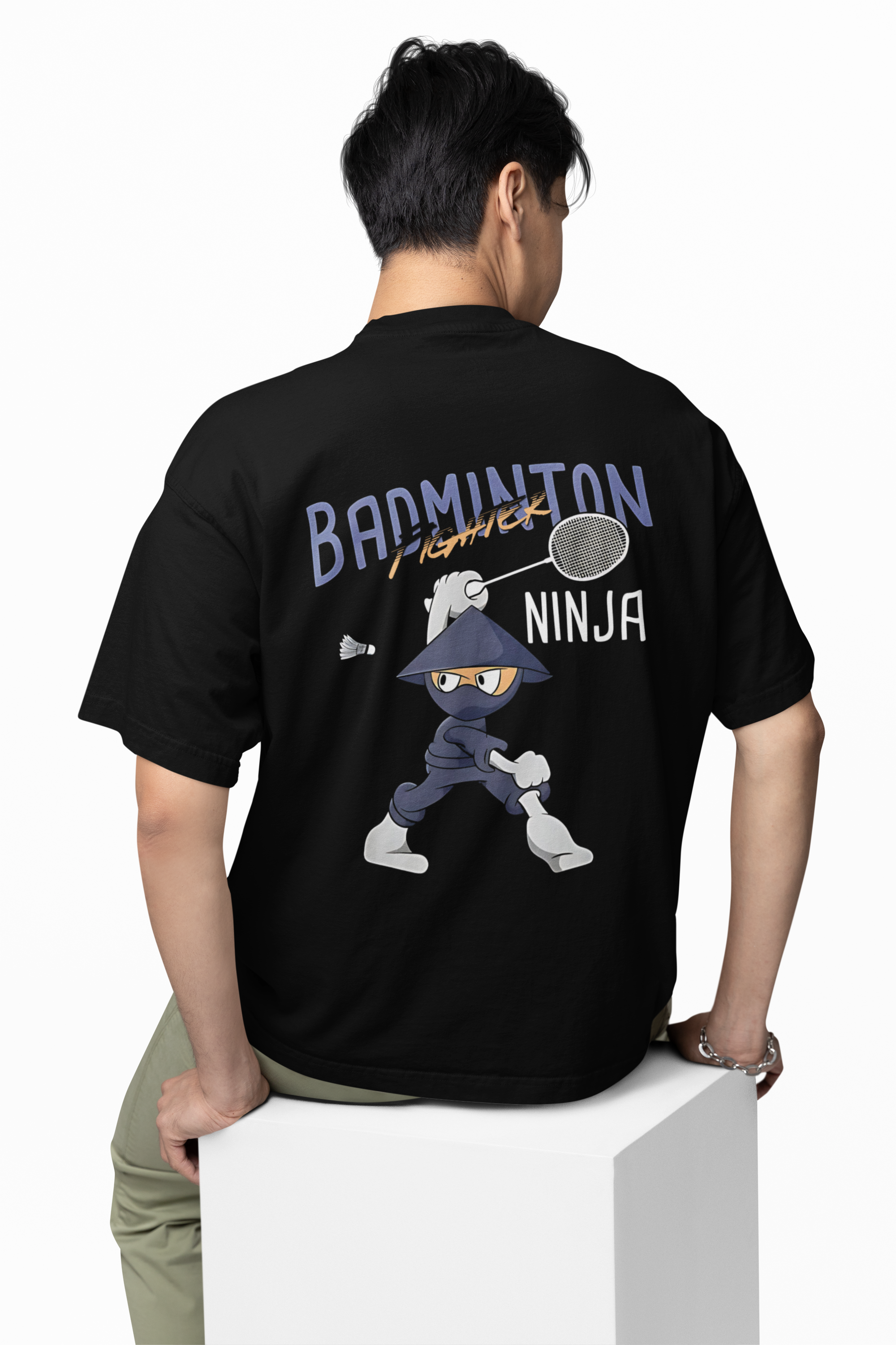 Badminton Ninja Oversized T-Shirt