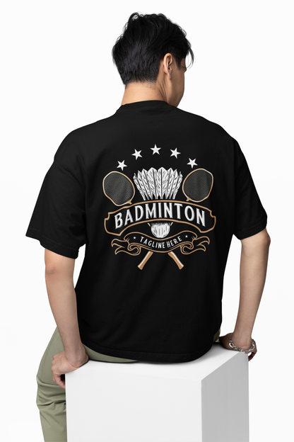 Badminton Tagline Oversized T-Shirt