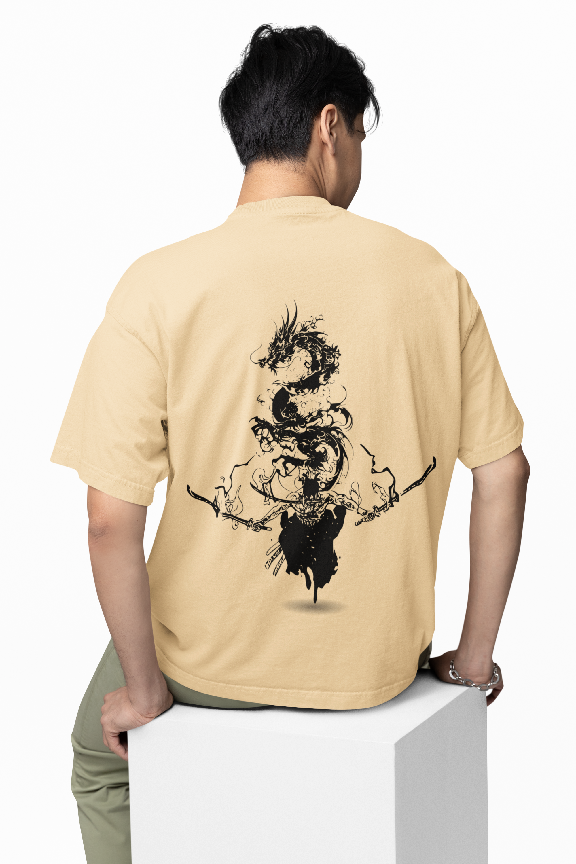 Samurai Dragon Spirit Oversized T-Shirt