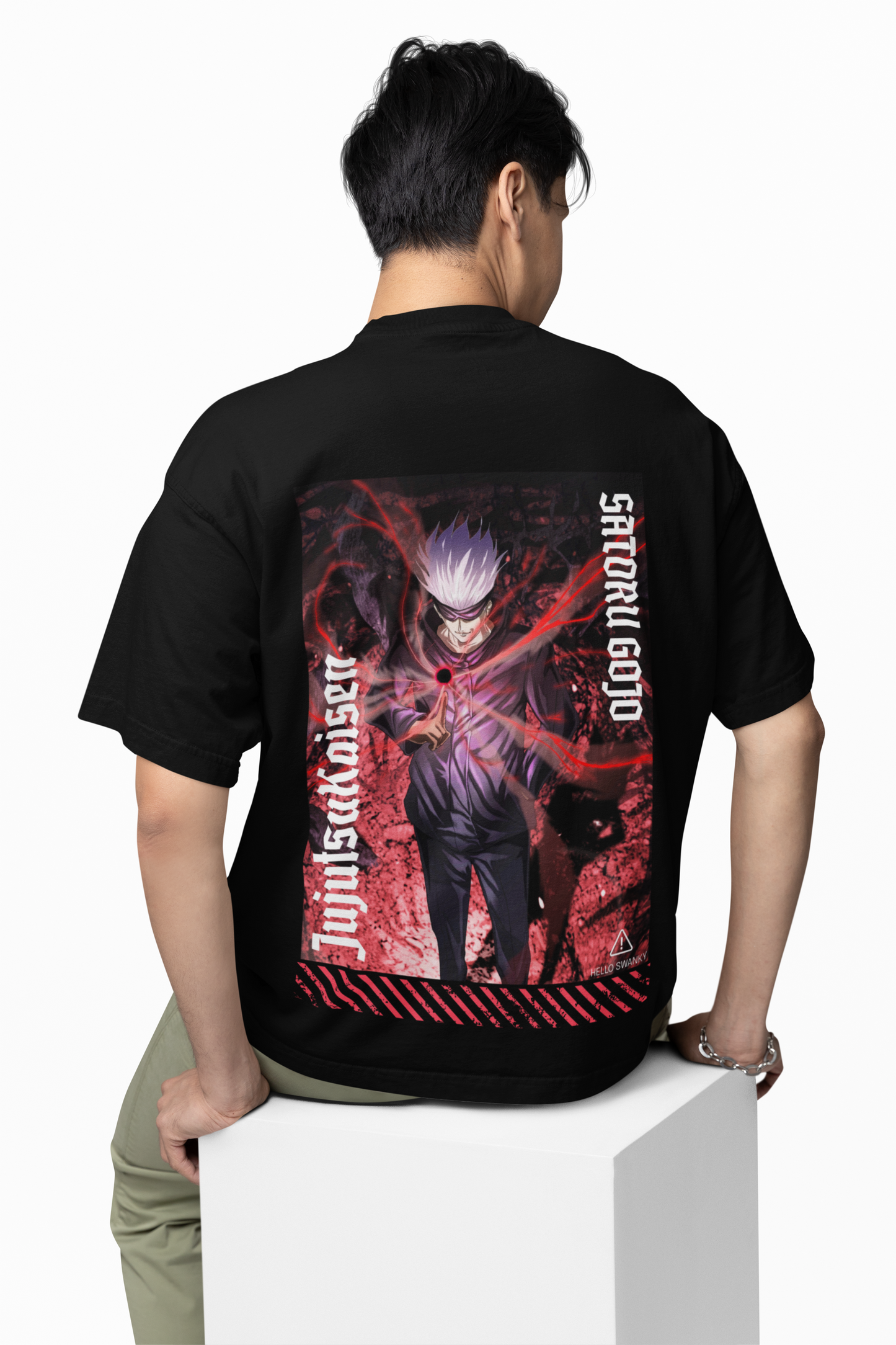 Saturo Gojo Oversized T-Shirt for Anime Fan Streetwear Look