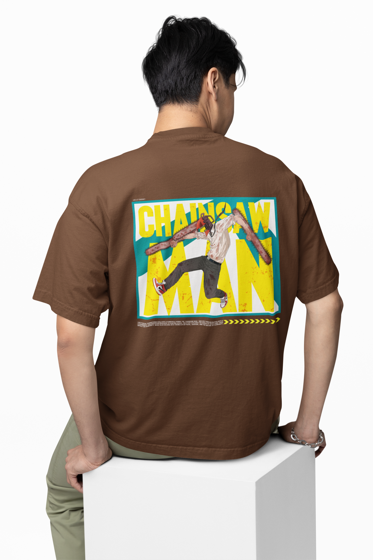 Buy Chainsaw Man Oversized T-Shirt Denji Anime Streetwear Tee