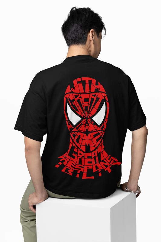 Spider Oath Statement Oversized T-Shirt Great Power Style