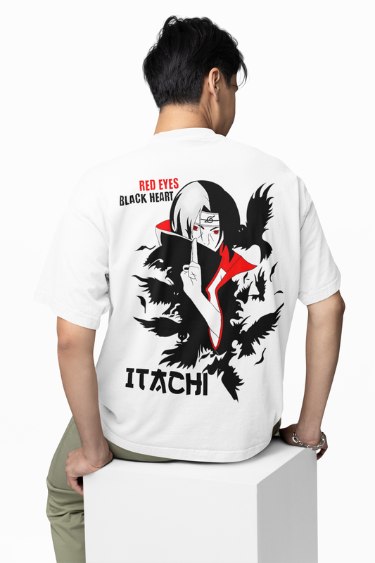 Red Eyes Black Heart Oversized T-Shirt