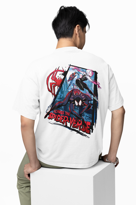 Across The Spider-Verse Oversized T-Shirts Multiverse Hero