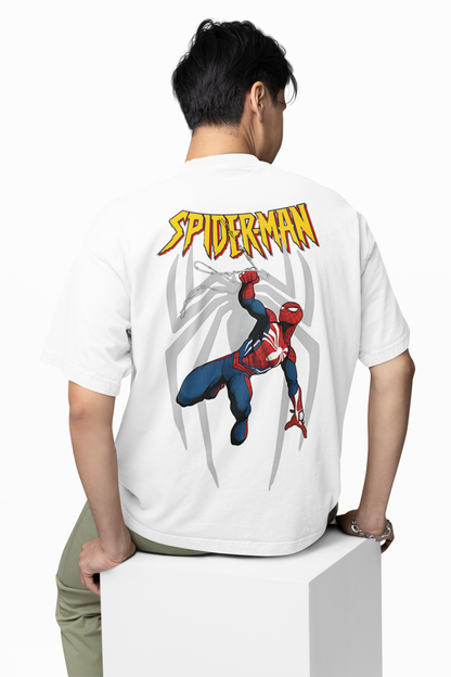 Swing Force Spiderman Oversized T-Shirt Hero Streetwear Tee