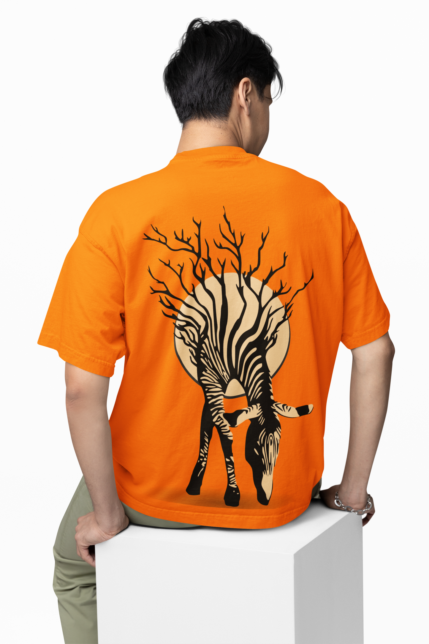 Zebra Tree Oversized T-Shirt