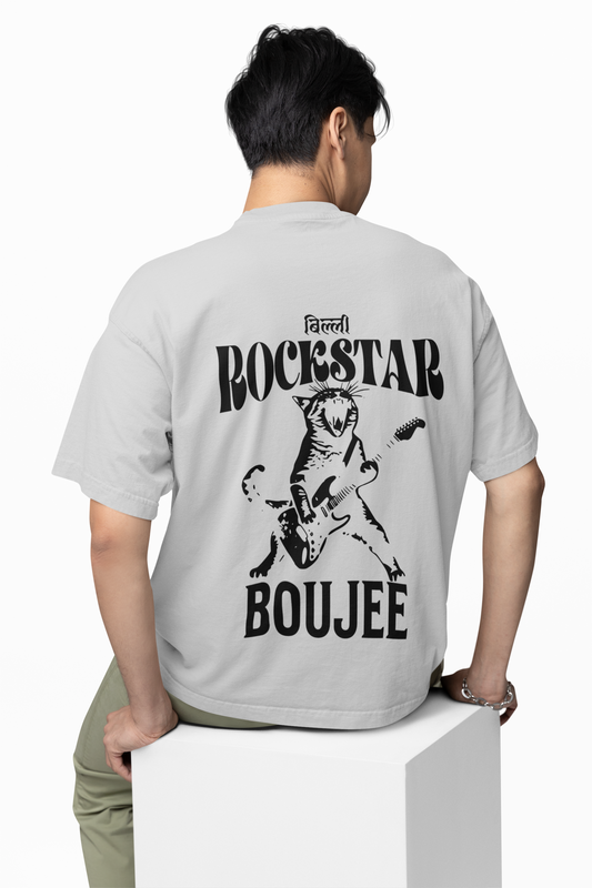 Rockstar Cat Oversized T-Shirt